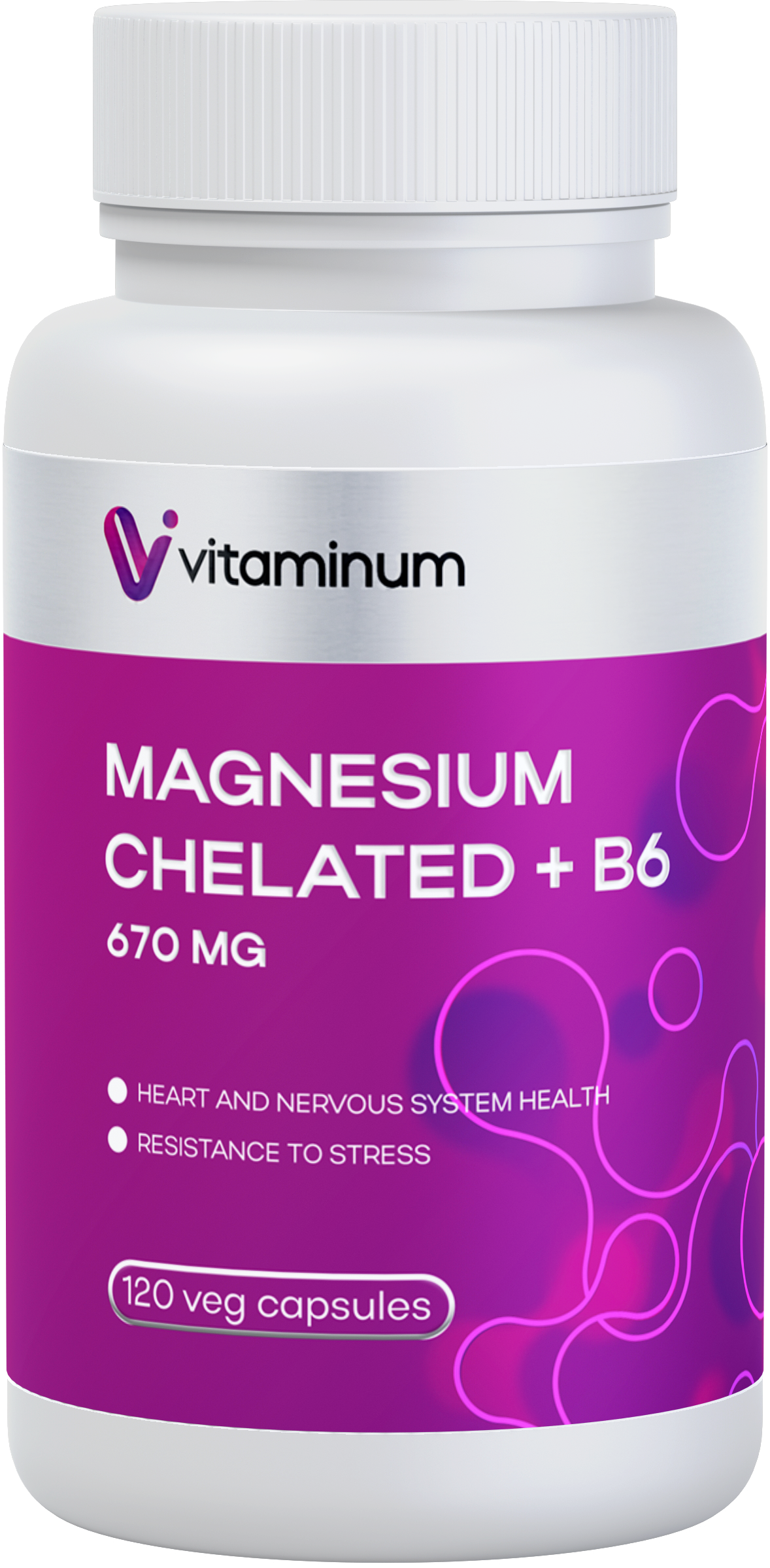  Vitaminum МАГНИЙ ХЕЛАТ + витамин В6 (670 MG) 120 капсул 800 мг  в Судаке