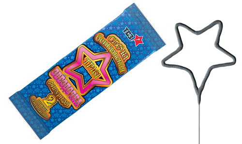  Бенгальские свечи фигурные 2 шт "Звездочка"  в Судаке